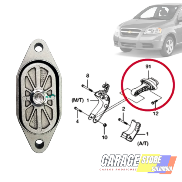 soporte de motor aveo