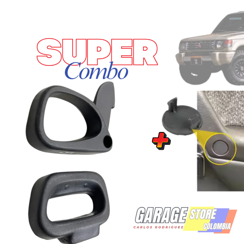 Manijas sillas Montero PAJERO2 + 8 Uds para Mitsubishi tapas tornillos - Imagen 2