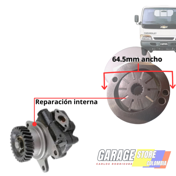 Rotor de bomba de dirección isuzu-mazda-hino