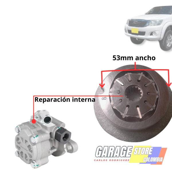Rotor de bomba hidráulica vigo-captiva-txl-tracker