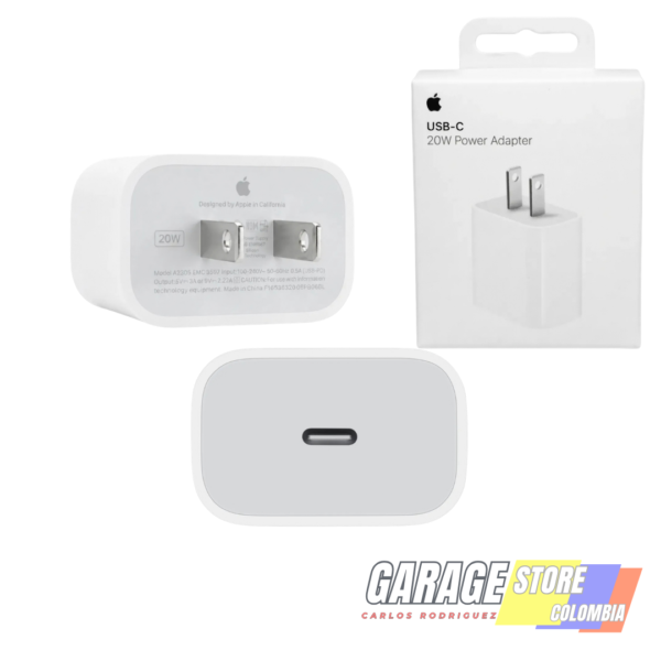 Cargador Para iPhone 15 16 Pro Max Con Cable C A C Blanco